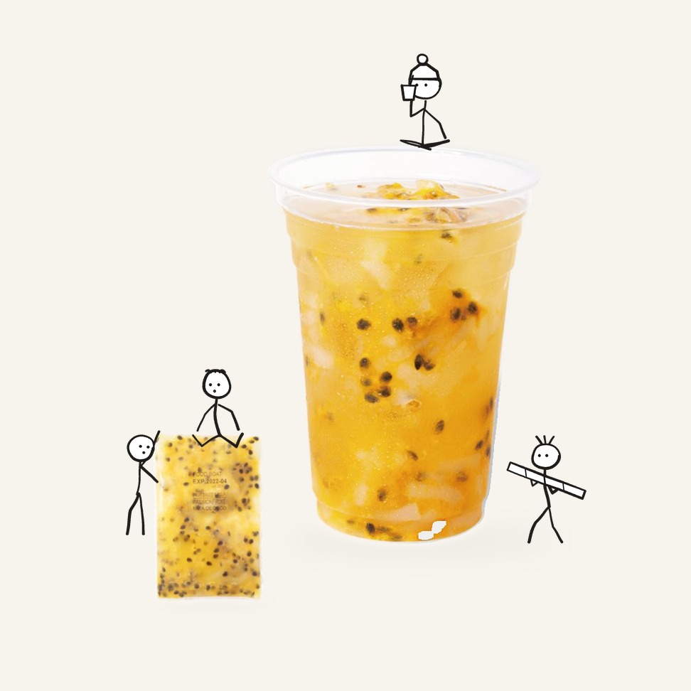 Frozen Fruit Sauce Passion Fruit & Nata de Coco 90g