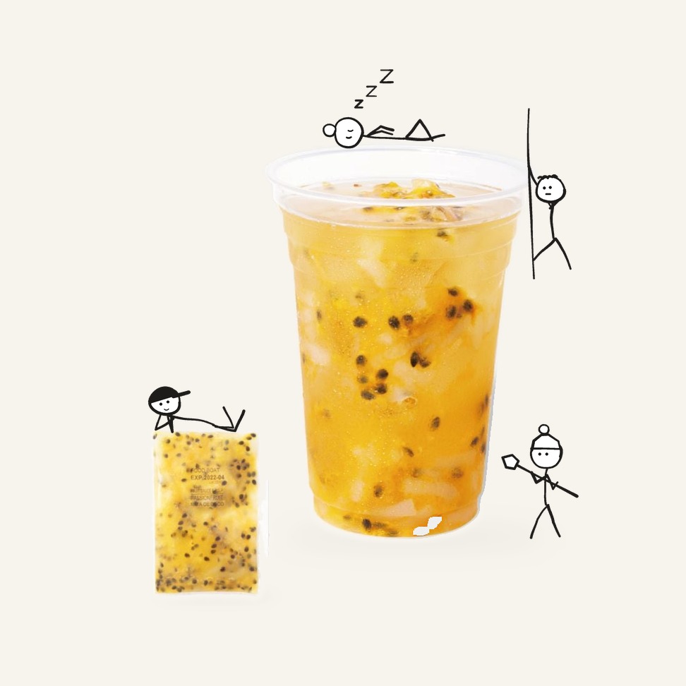 Frozen Fruit Sauce Passion Fruit & Nata de Coco 90g